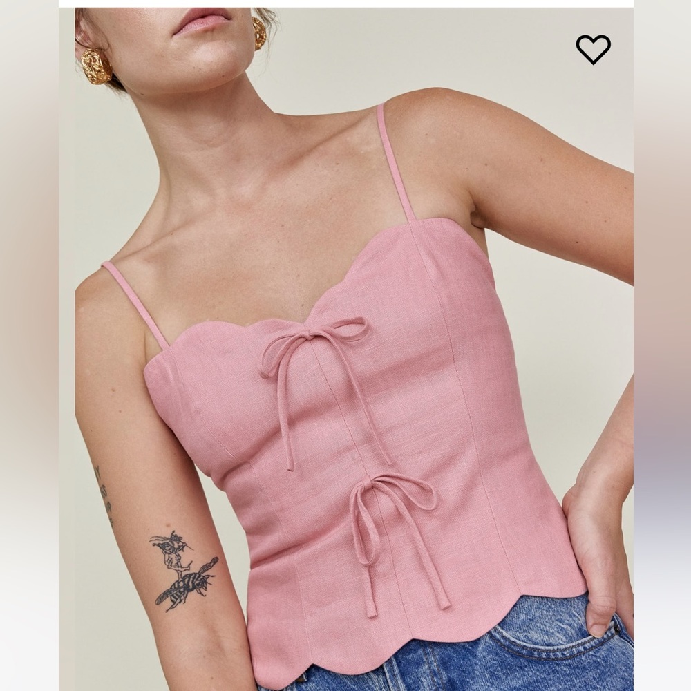 Reformation Doppio Linen Top